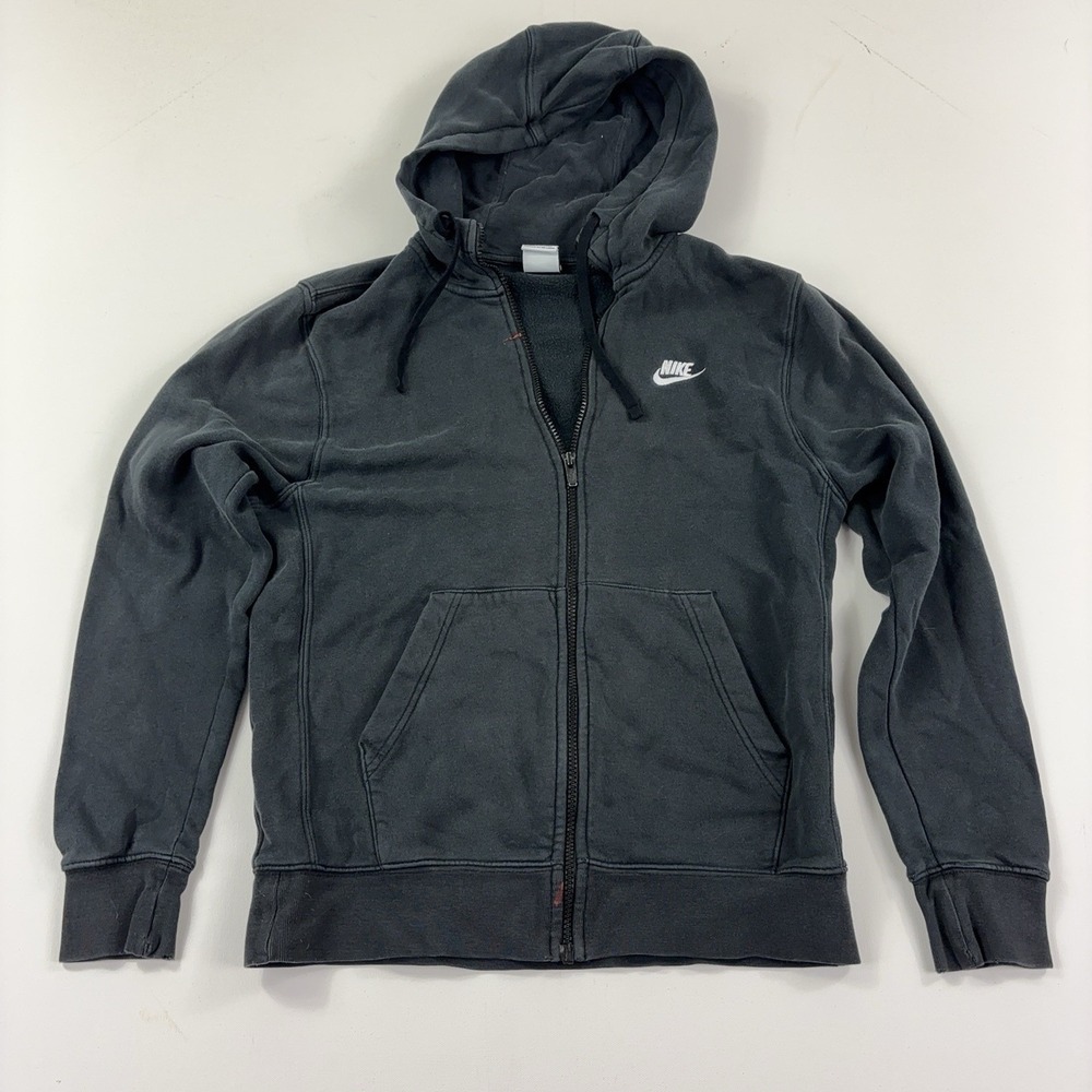 Nike Hoodie Sweatshirt Mens Small Gray Full Zip Fleece Hooded Pockets BV2645-010